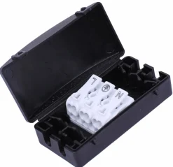 Abzweigdose / Schutzbox mit Lüsterklemme - 3-aderig 0,25mm² tot 2,5 mm² - IP44