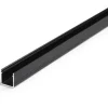Aluminium Leuchtband Profil Schwarz - 1000*16*12 mm - U-Profil hoch