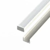 Aluminiumprofil 10mm - L2020xB16xH9,8mm - Weiß + Abdeckung matt