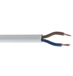 Anschlusskabel - 2-aderig - 230V - Weiß - pro Meter