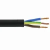 Anschlusskabel - 100m - 3x 1.5mm2 mit schwarzer Isolierung rund - H05VV-F 3G1.5