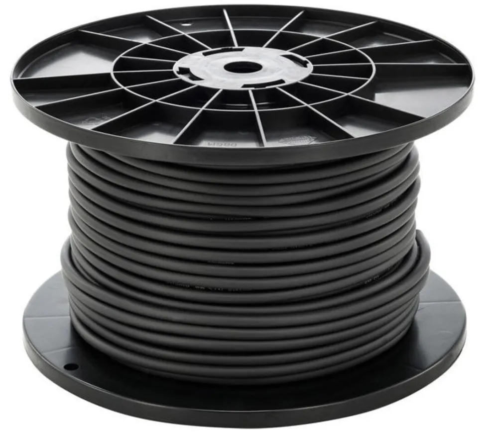 Anschlusskabel - 100m - 3x 1.5mm2 mit schwarzer Isolierung rund - H05VV-F 3G1.5