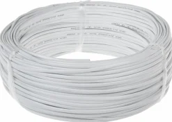 Anschlusskabel - 100m - 2x 1mm2 mit weißer Isolierung flach - H05VVH2-F