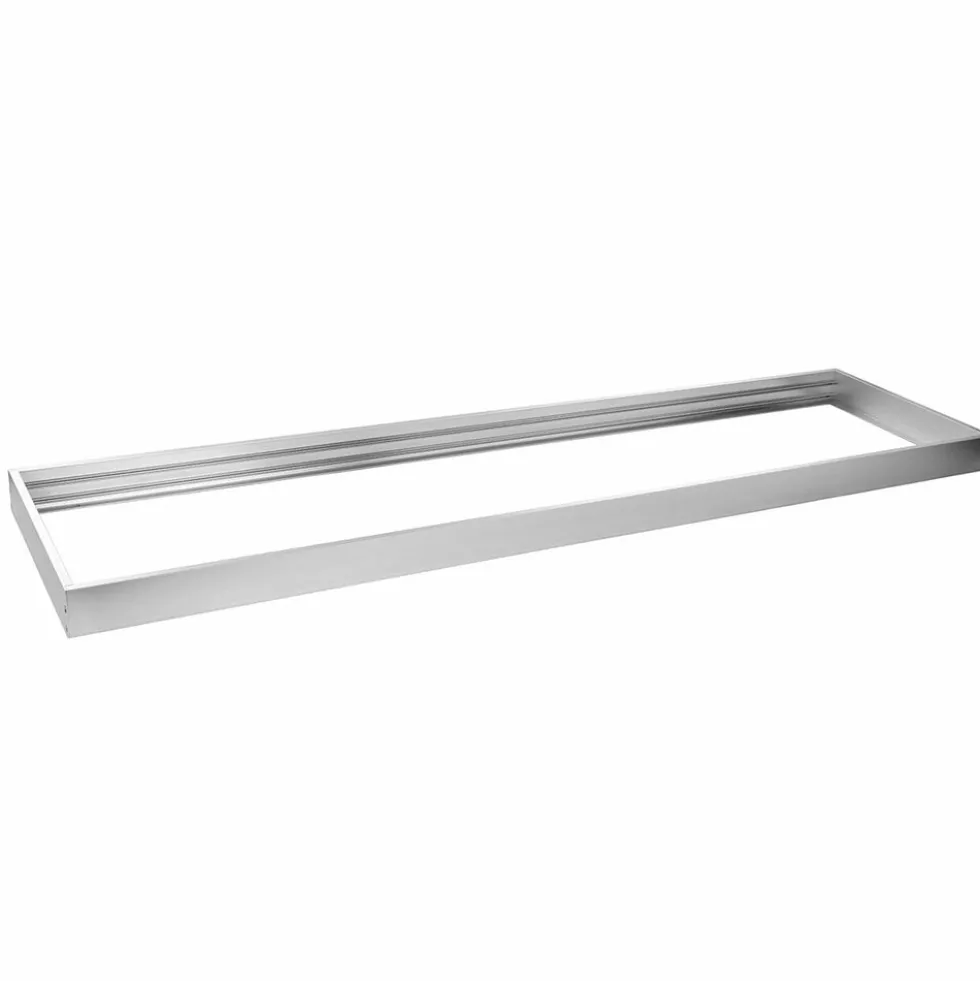 Aufputz Deckenrahmen - 120x30cm - Alu Silber | 55MM Geeignet für LED Seitenbeleuchtungs panelen