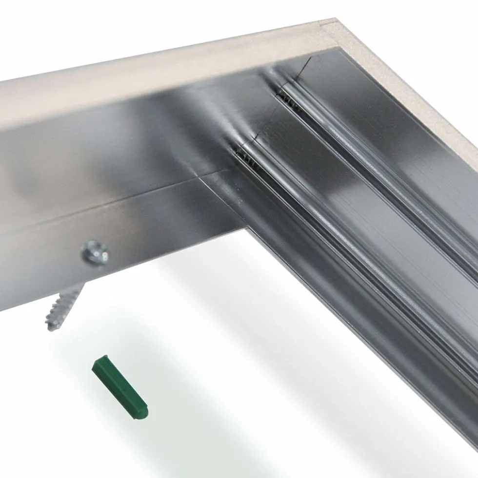 Aufputz Deckenrahmen - 120x30cm - Alu Silber | 55MM Geeignet für LED Seitenbeleuchtungs panelen