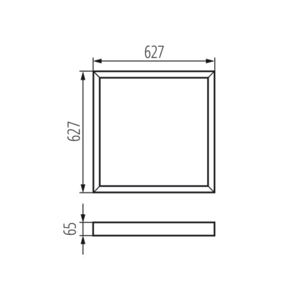 Aufputz-Klickrahmen - für LED-Panels - 62x62 cm | 6.50MM Deckenrahmen LED Paneele