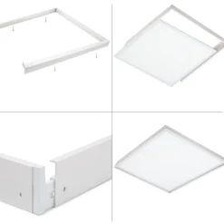 Aufputz-Klickrahmen Weiss - für LED-Panels - 62x62 cm | 50MM Deckenrahmen LED Paneele
