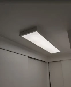 Aufputz-Klickrahmen Weiß - 120x30 cm | 40MM Geeignet für LED panelen - Schraublose Befestigung