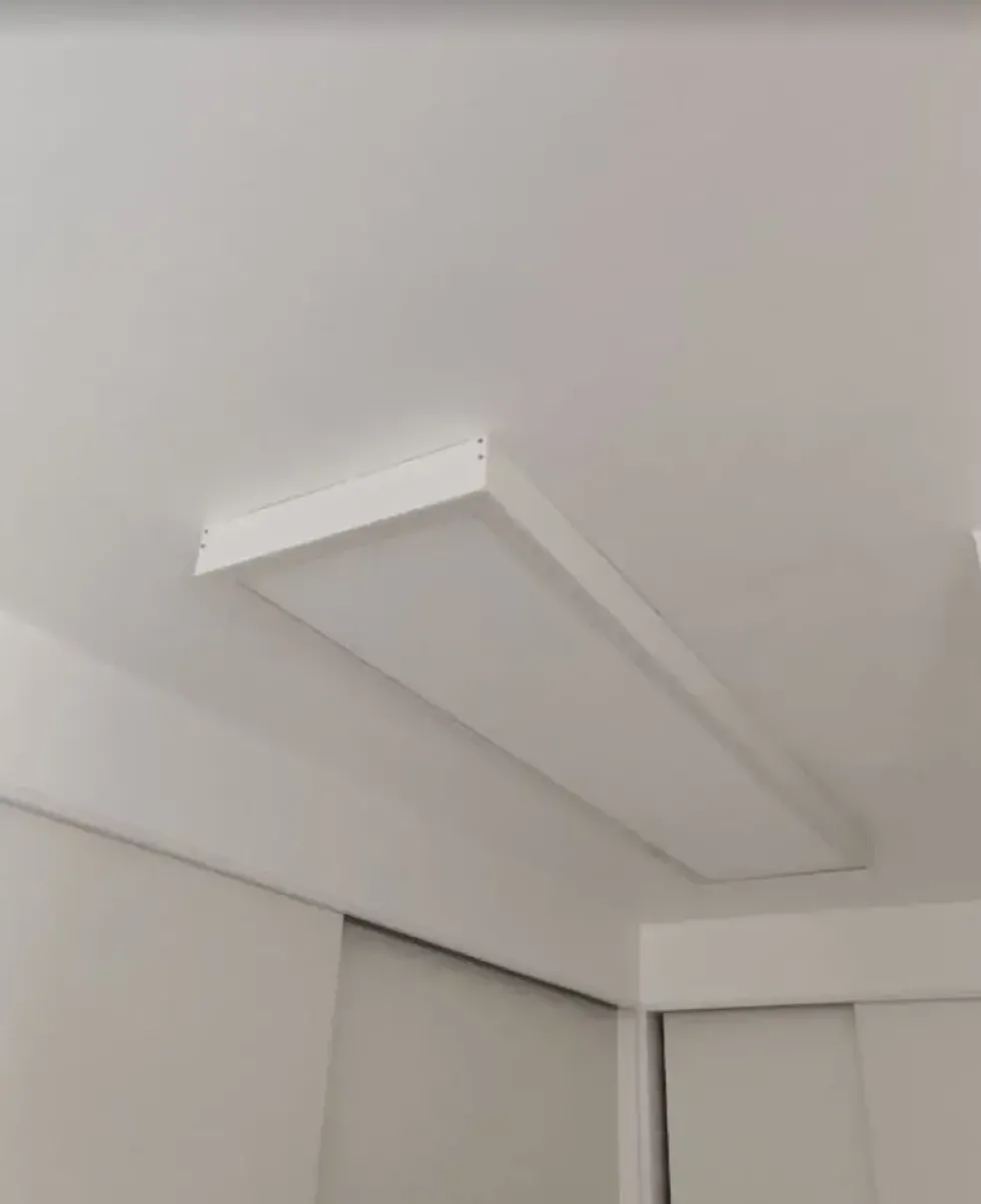 Aufputz-rahmen Weiss - für LED-Panels -120x30 cm | Schraubbar - 68mm hoch - Deckenrahmen für Backlit- und Sidelit-Paneele