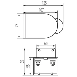 Bewegungssensor Außenbereich 160° - IP44 - PIR Infrarot Bewegungsmelder - 230V max. 1200W - weiß