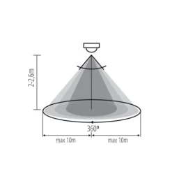 Bewegungssensor 360° - IP20 - 3x PIR Infrarot Bewegungsmelder - 230V max. 2000W - weiß
