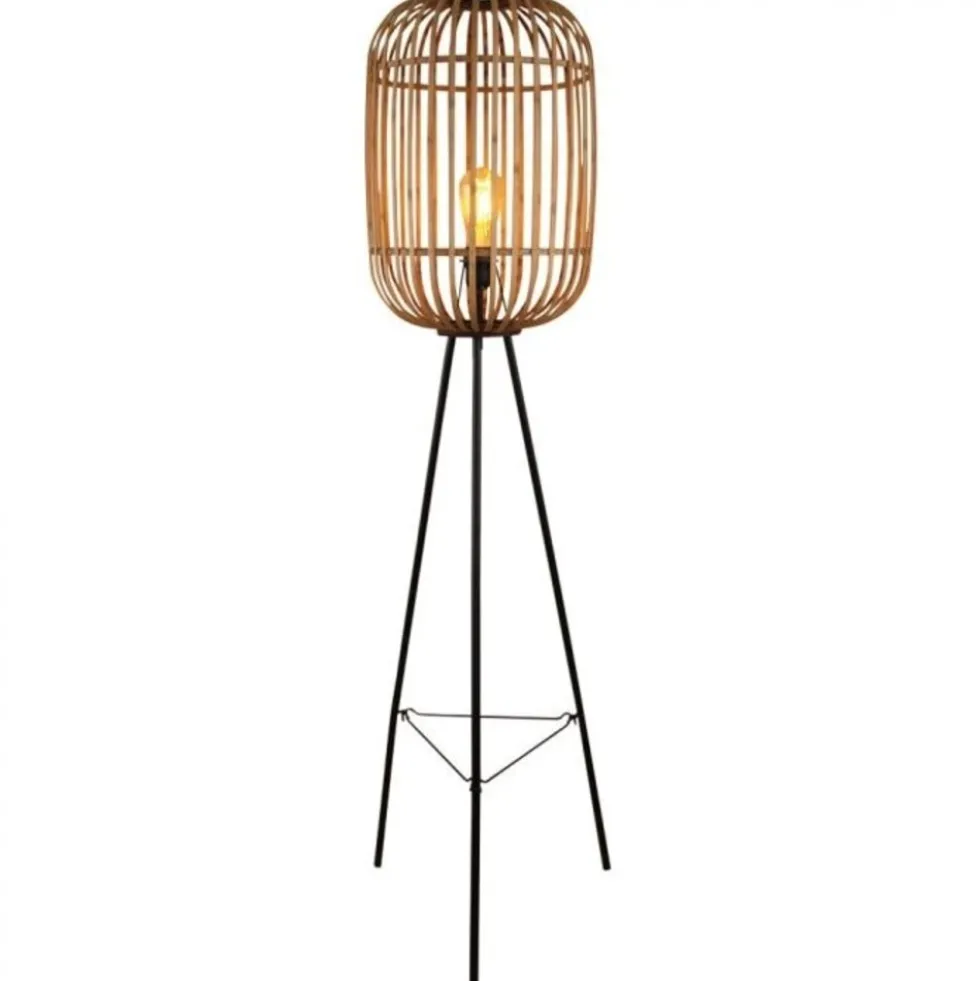 Bodenleuchte - Treccia - 3-füßig - Rattan Natur