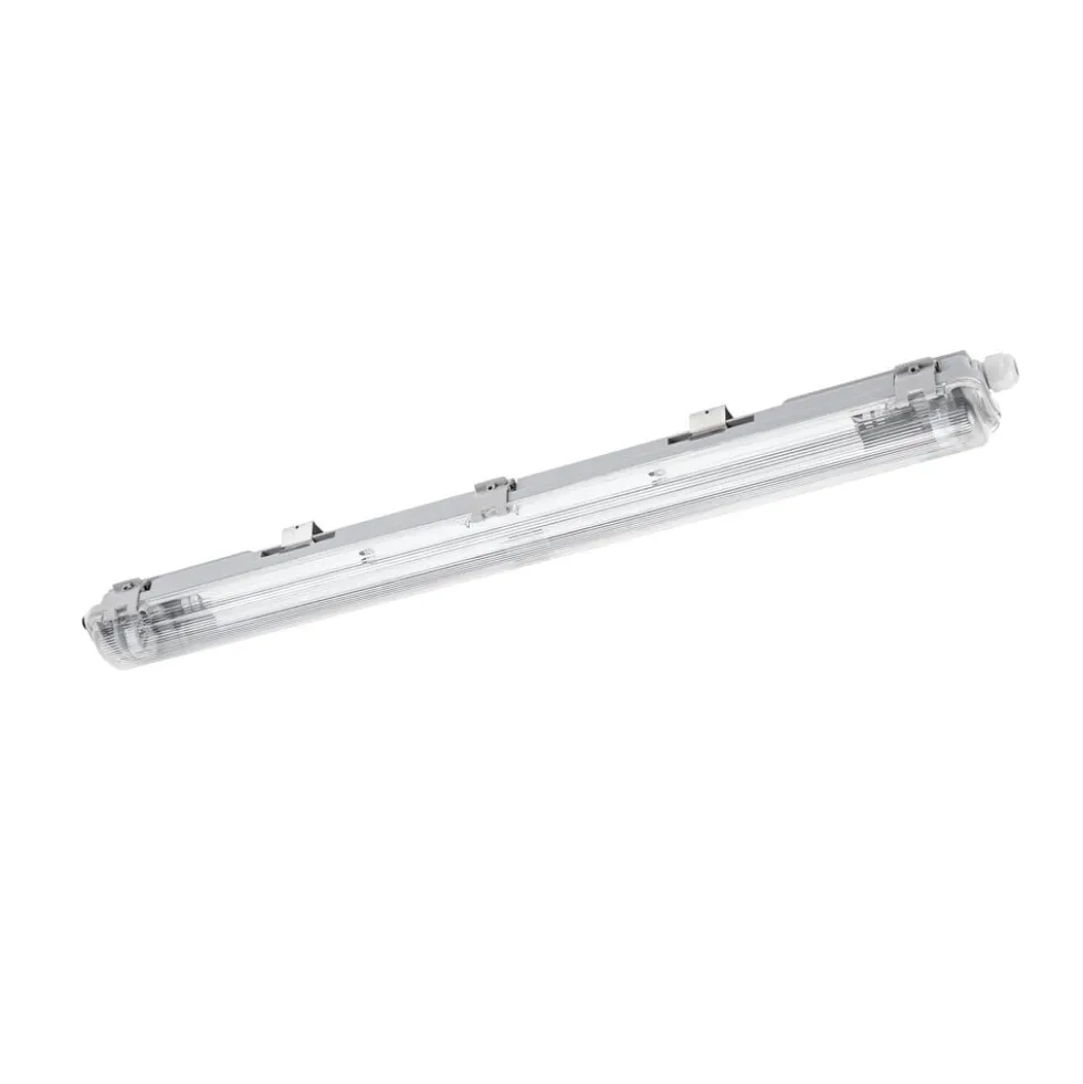60cm LED Halterung IP65 + 1 Standard LED Leuchtstoffröhre 10W - 6000K 865 Tageslichtweiß - Komplettset