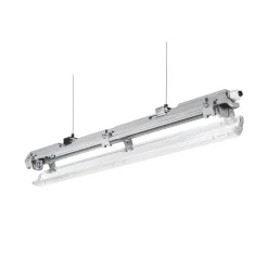 60cm LED Halterung IP65 + 1 Standard LED Leuchtstoffröhre 10W - 6000K 865 Tageslichtweiß - Komplettset