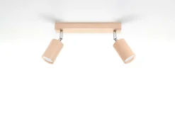 Deckenspot BERG 2 Natur Holz - 2x GU10 Fassung - max. 2x40W - exkl. LED's