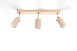 Deckenspot BERG 3 Natur Holz - 3x GU10 Fassung - max. 3x40W - exkl. LED's