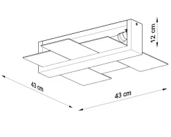Deckenspot FENIKS 2 Natur Holz - 2x E27 Fassung - max. 2x60W - exkl. LED's