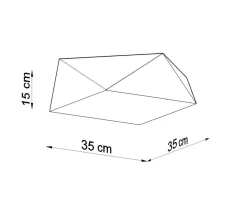 Deckenspot HEXA 35 Schwarz - 2x E27 Fassung - max. 2x60W - exkl. LED's