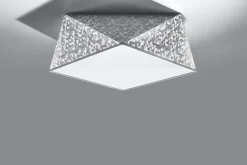 Deckenspot HEXA 35 Silber - 2x E27 Fassung - max. 2x60W - exkl. LED's
