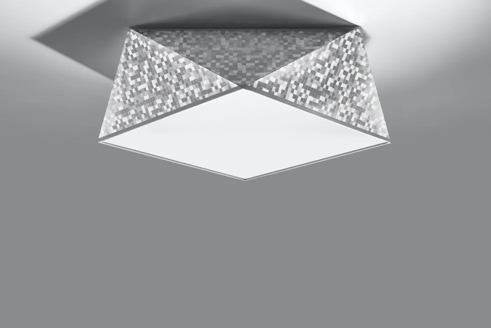 Deckenspot HEXA 35 Silber - 2x E27 Fassung - max. 2x60W - exkl. LED's