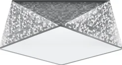 Deckenspot HEXA 35 Silber - 2x E27 Fassung - max. 2x60W - exkl. LED's
