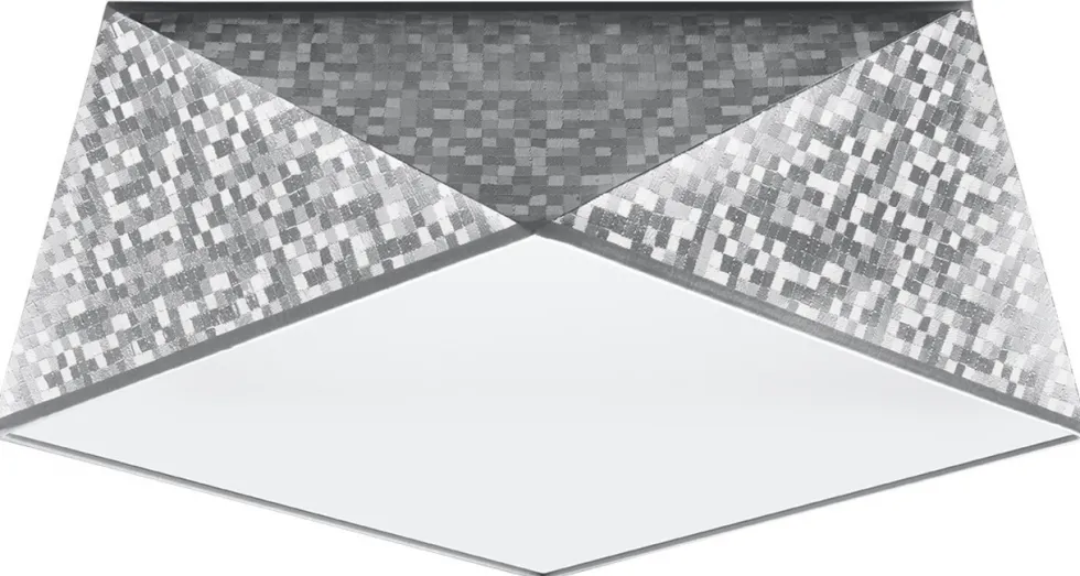 Deckenspot HEXA 35 Silber - 2x E27 Fassung - max. 2x60W - exkl. LED's