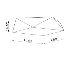 Deckenspot HEXA 45 Weiß - 2x E27 Fassung - max. 2x60W - exkl. LED's