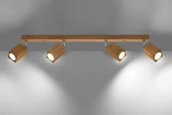 Deckenspot KEKE 4 Eiche - 4x GU10 Fassung - max. 2x40W - exkl. LED's