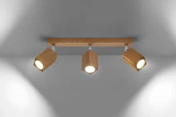 Deckenspot KEKE 3 Eiche - 3x GU10 Fassung - max. 3x40W - exkl. LED's