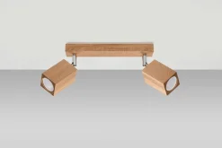 Deckenspot KEKE 2 Eiche - 2x GU10 Fassung - max. 2x40W - exkl. LED's