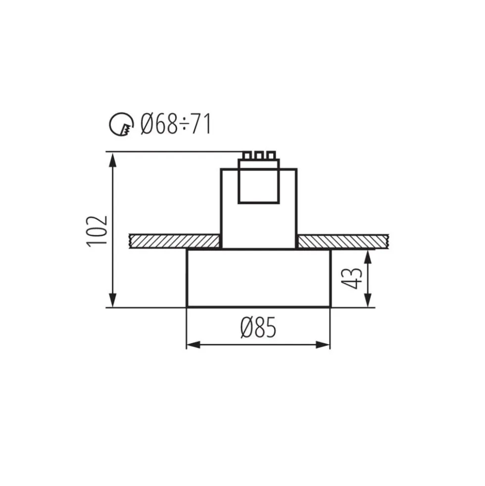 Deckenspot MINI RITI GU10 B/B