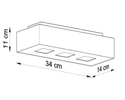 Deckenspot MONO 3 Schwarz - 3x GU10 Fassung - max. 3x40W - exkl. LED's