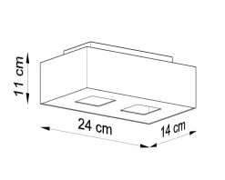 Deckenspot MONO 2 Schwarz - 2x GU10 Fassung - max. 2x40W - exkl. LED's