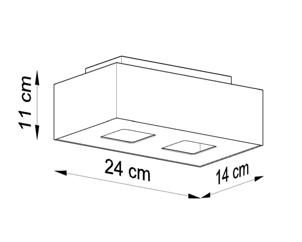 Deckenspot MONO 2 Schwarz - 2x GU10 Fassung - max. 2x40W - exkl. LED's