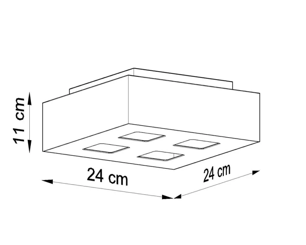 Deckenspot MONO 4 Schwarz - 4x GU10 Fassung - max. 4x40W - exkl. LED's
