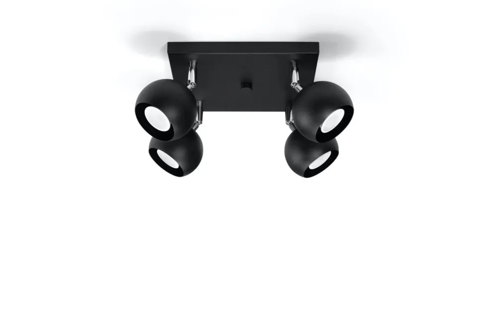 Deckenspot OCULARE 4 Schwarz - 4x GU10 Fassung - max. 4x40W - exkl. LED's