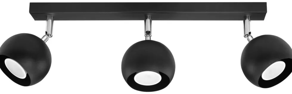 Deckenspot OCULARE 3 Schwarz - 3x GU10 Fassung - max. 3x40W - exkl. LED's