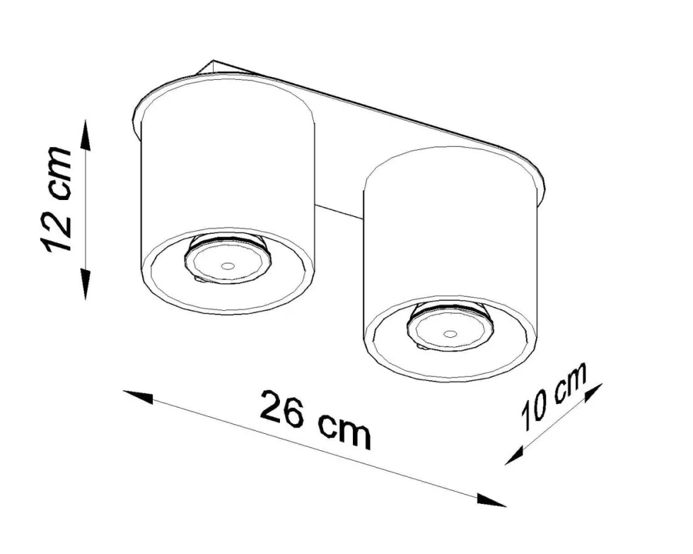 Deckenspot ORBIS 2 Schwarz - 2x GU10 Fassung - max. 2x40W - exkl. LED's
