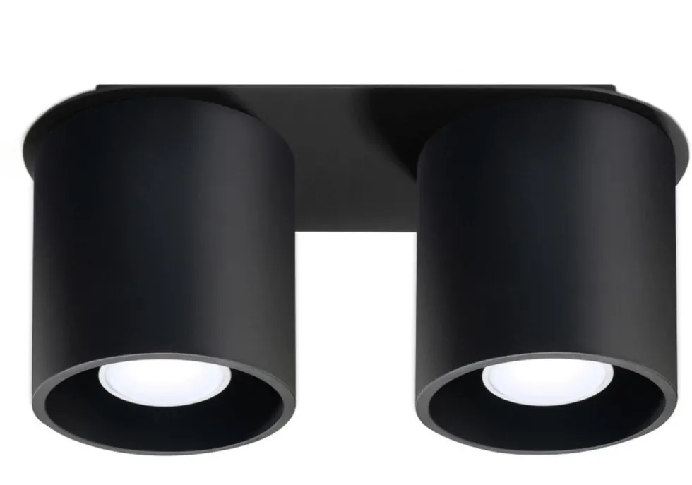 Deckenspot ORBIS 2 Schwarz - 2x GU10 Fassung - max. 2x40W - exkl. LED's