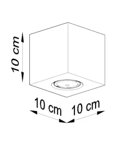 Deckenspot QUAD Beton - 1x GU10 Fassung - max. 40W - exkl. LED's