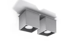Deckenspot QUAD 2 Grau - 2x GU10 Fassung - max. 2x40W - exkl. LED's