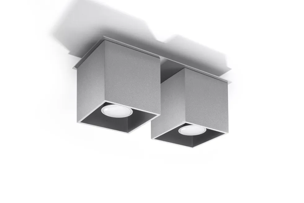 Deckenspot QUAD 2 Grau - 2x GU10 Fassung - max. 2x40W - exkl. LED's