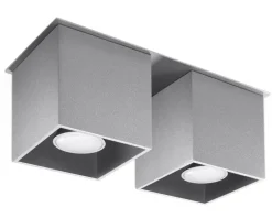 Deckenspot QUAD 2 Grau - 2x GU10 Fassung - max. 2x40W - exkl. LED's