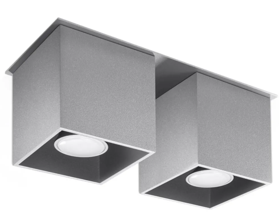 Deckenspot QUAD 2 Grau - 2x GU10 Fassung - max. 2x40W - exkl. LED's