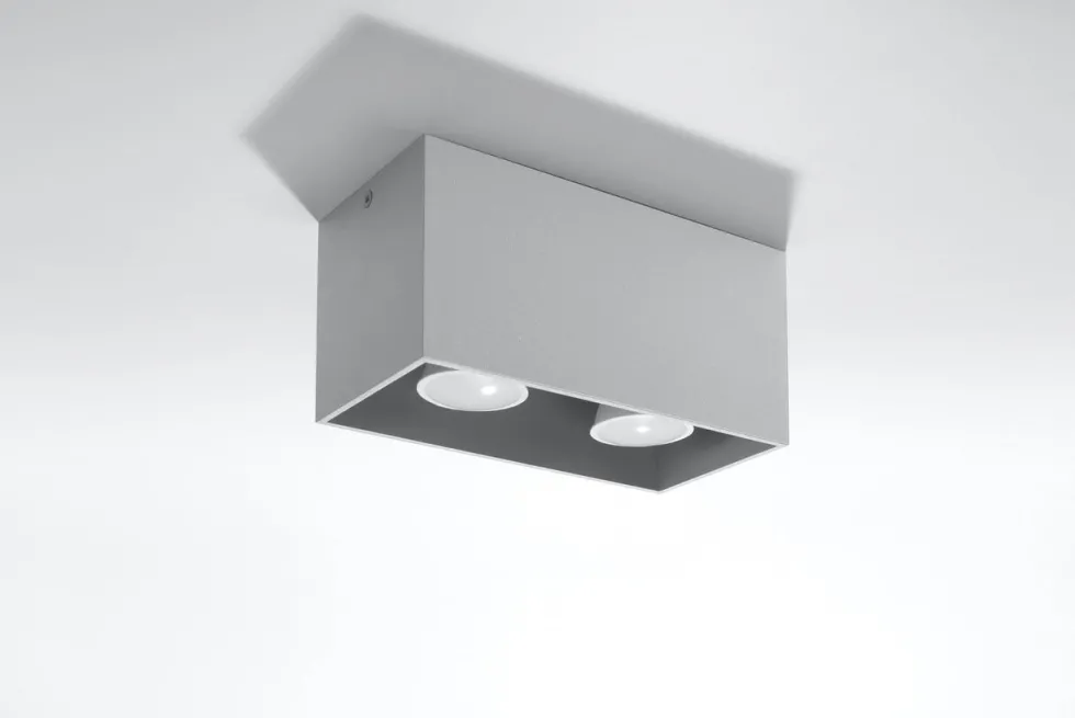 Deckenspot QUAD Grau - 2x GU10 Fassung - max. 2x40W - exkl. LED's