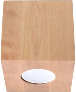Deckenspot QUAD Natur Holz - 1x GU10 Fassung - max. 40W - exkl. LED's
