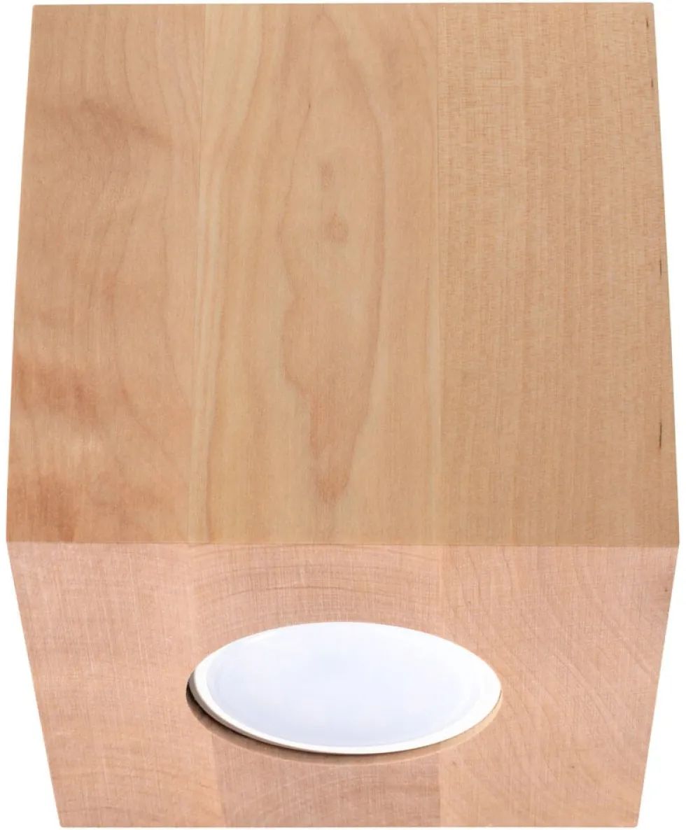 Deckenspot QUAD Natur Holz - 1x GU10 Fassung - max. 40W - exkl. LED's