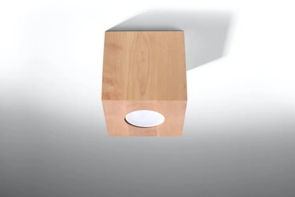 Deckenspot QUAD Natur Holz - 1x GU10 Fassung - max. 40W - exkl. LED's