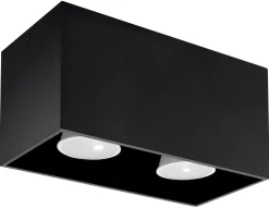 Deckenspot QUAD Schwarz - 2x GU10 Fassung - max. 2x40W - exkl. LED's