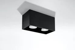 Deckenspot QUAD Schwarz - 2x GU10 Fassung - max. 2x40W - exkl. LED's